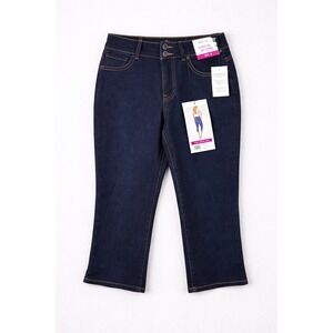 Faith J Hi Rise Butt Lifter Capri Jeans Womens 10 Dark Wash NWT‎